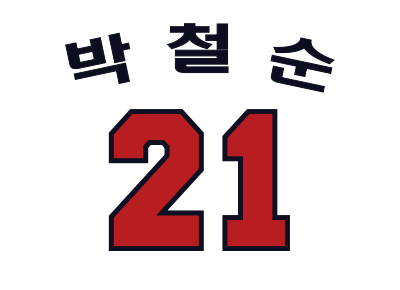 두산 베어스 영구결번 21번 깃발